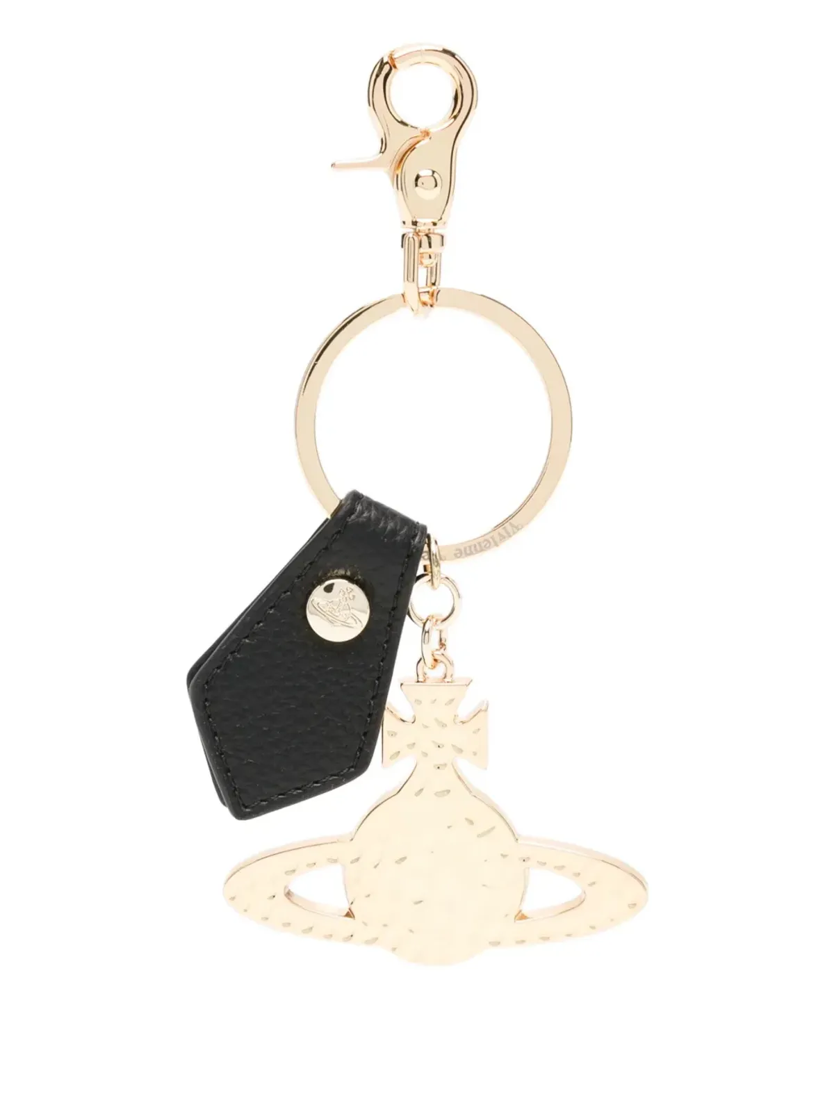 Vivienne Westwood オーブ付きレザー キーホルダー - ゴールド - 画像1