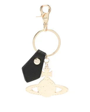 Vivienne Westwood オーブ付きレザー キーホルダー - ゴールド - サムネイル1