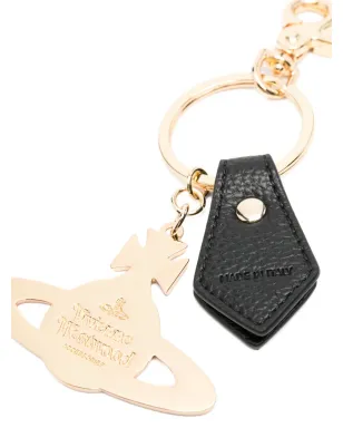 Vivienne Westwood オーブ付きレザー キーホルダー - ゴールド - サムネイル2