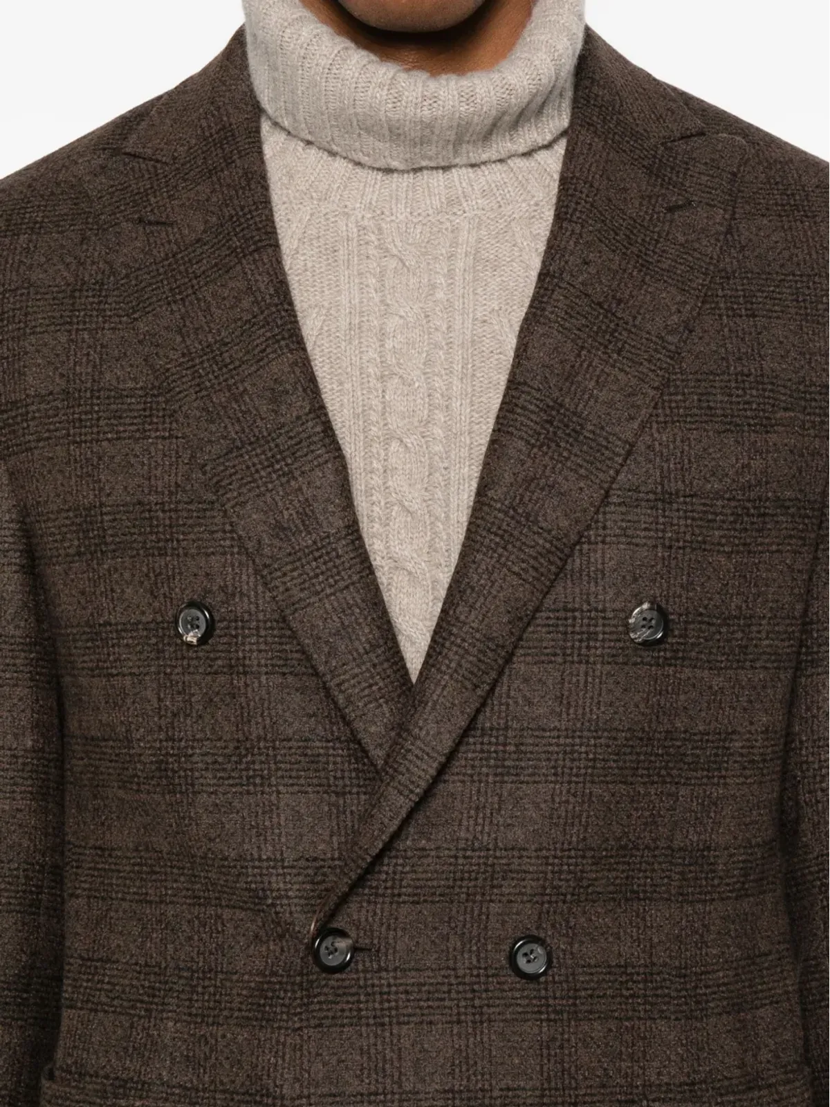 Canali ダブルブレスト チェック柄ブレザー - 画像5