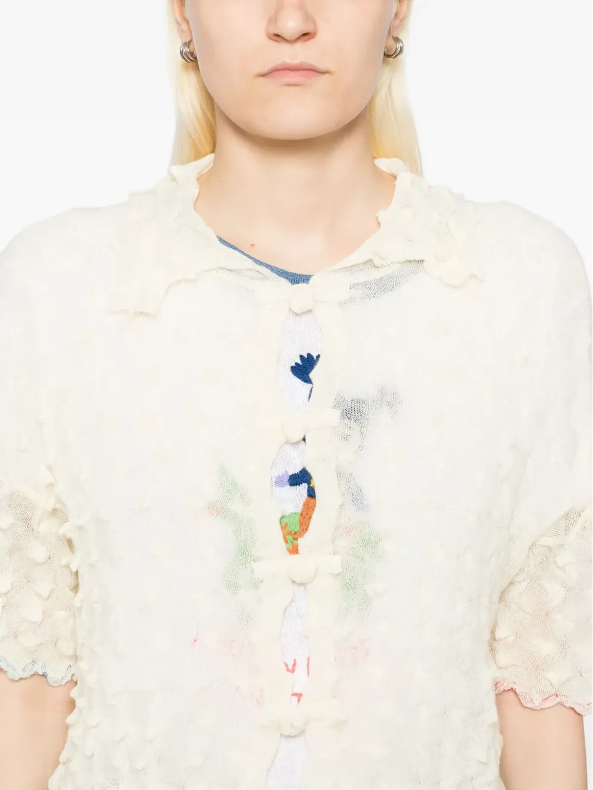 YANYAN KNITS ウールブラウス - 画像5