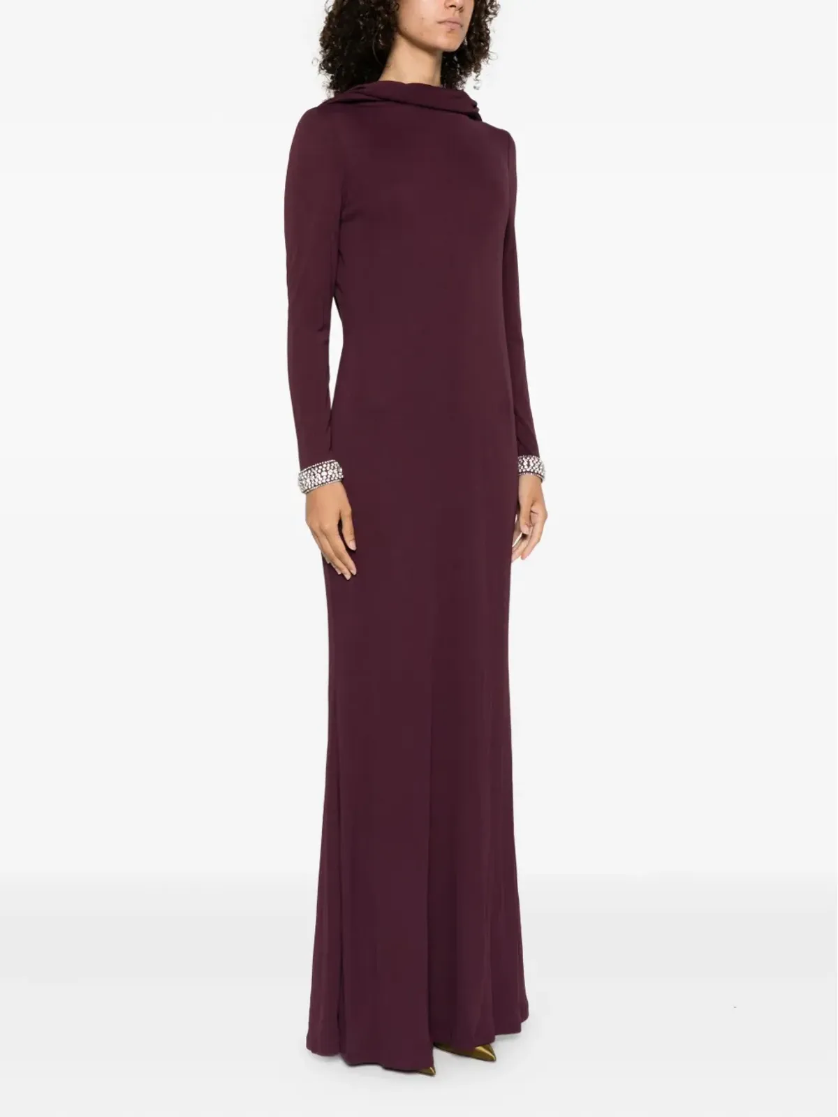 STEPHANE ROLLAND カフス装飾マキシドレス - 画像3