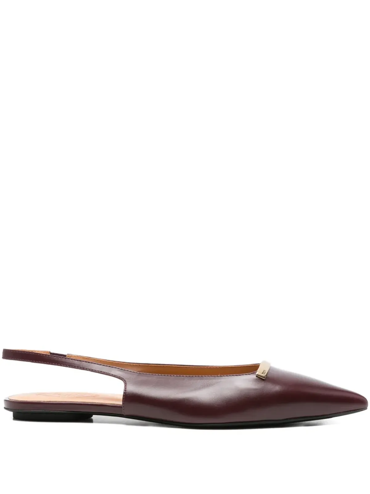 Tod's スリングバック ポインテッドトゥ フラットパンプス - レッド - 画像1