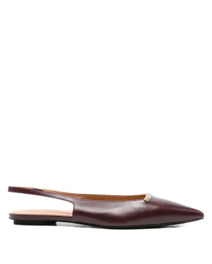Tod's スリングバック ポインテッドトゥ フラットパンプス - レッド - サムネイル1