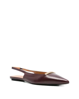 Tod's スリングバック ポインテッドトゥ フラットパンプス - レッド - サムネイル2