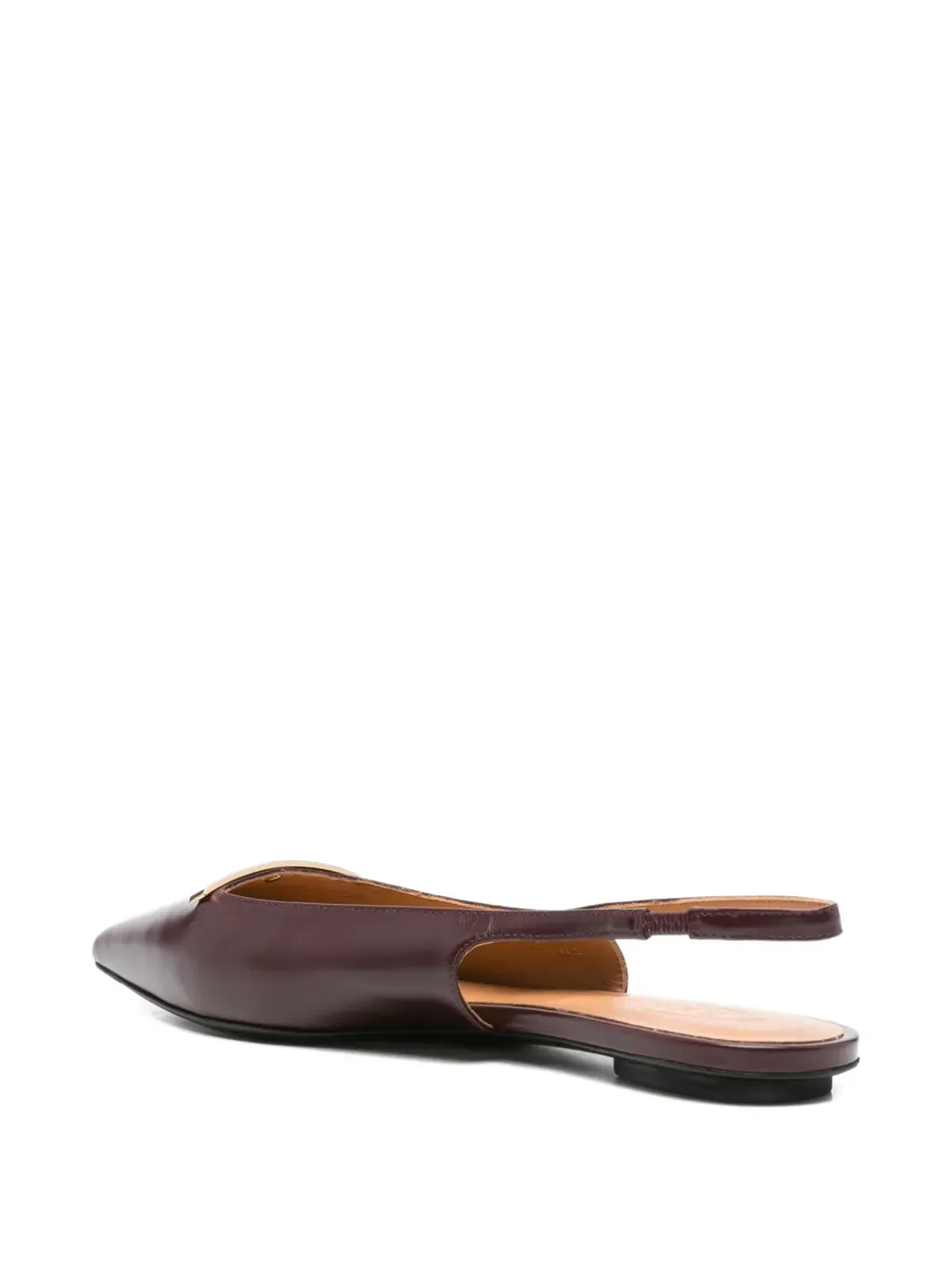 Tod's スリングバック ポインテッドトゥ フラットパンプス - レッド - 画像3