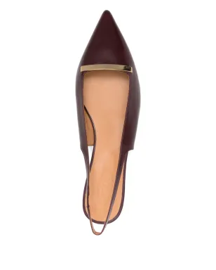 Tod's スリングバック ポインテッドトゥ フラットパンプス - レッド - サムネイル4