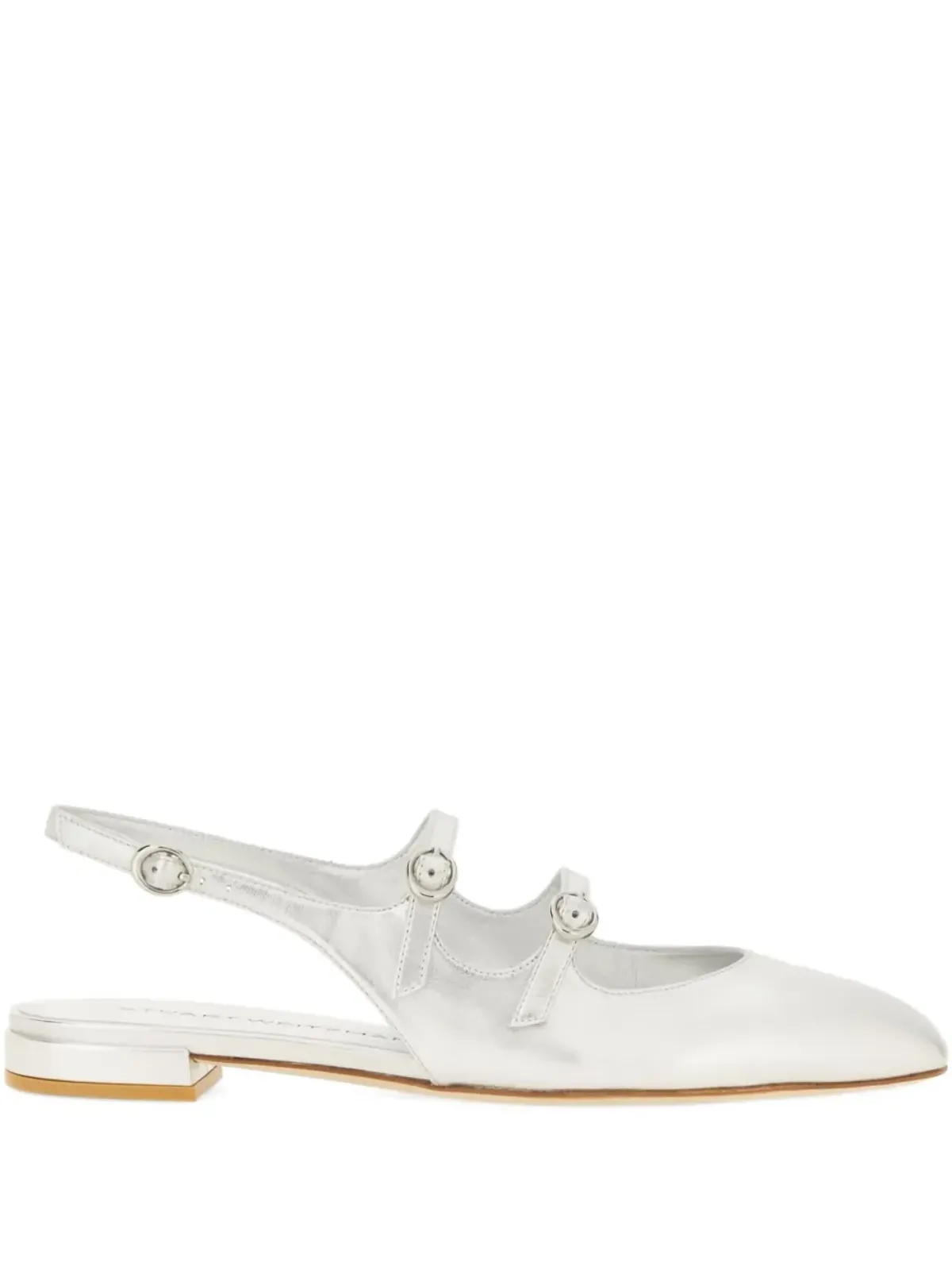 Stuart Weitzman バックルストラップ バレエフラット - 画像1