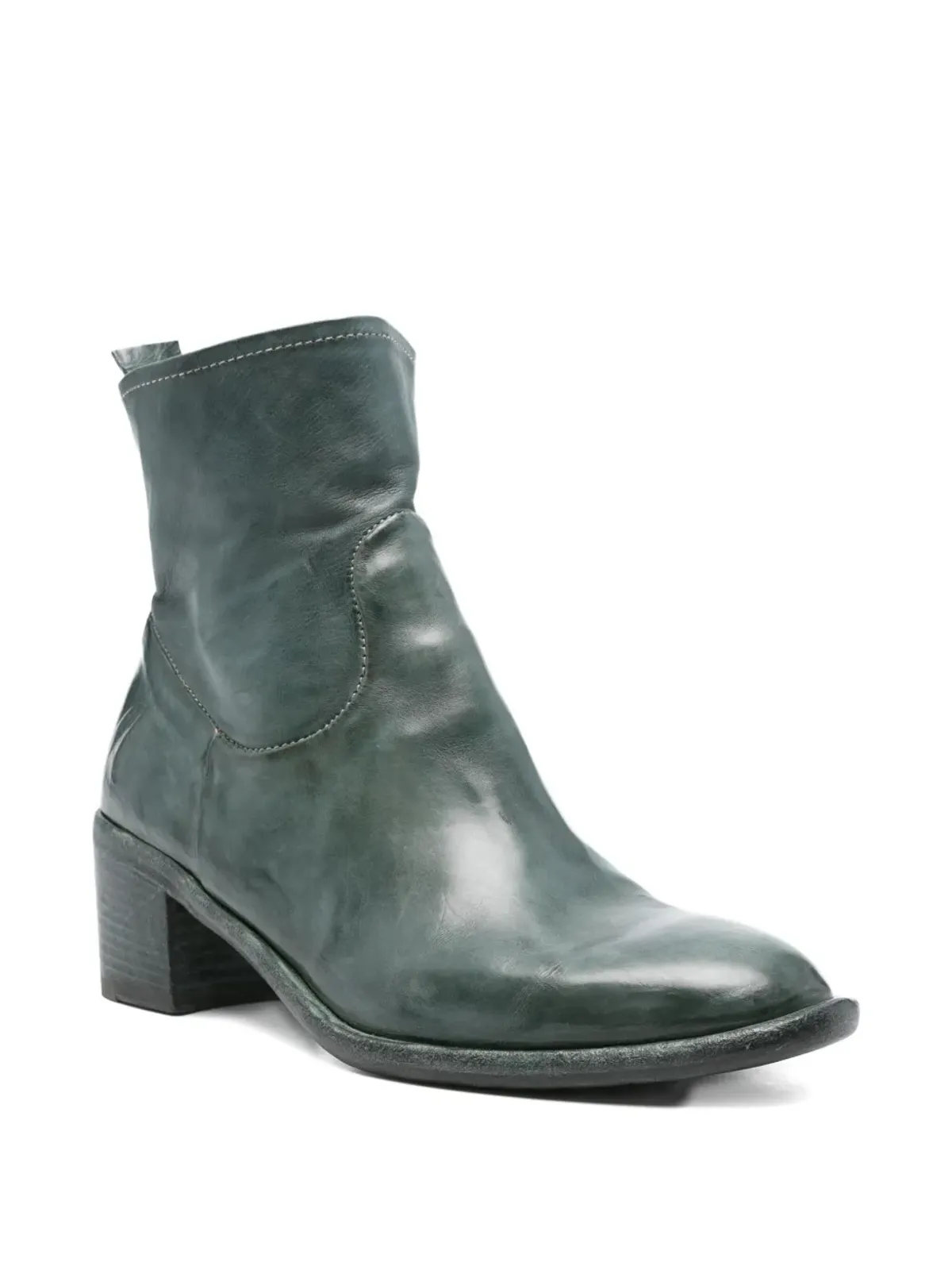 KING TARTUFOLI 60mm zip-detail block-heel boots - Green - 画像2