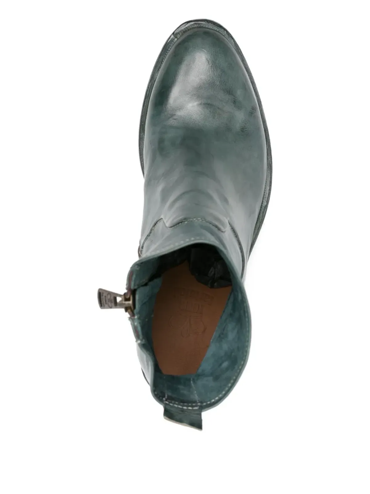 KING TARTUFOLI 60mm zip-detail block-heel boots - Green - 画像4