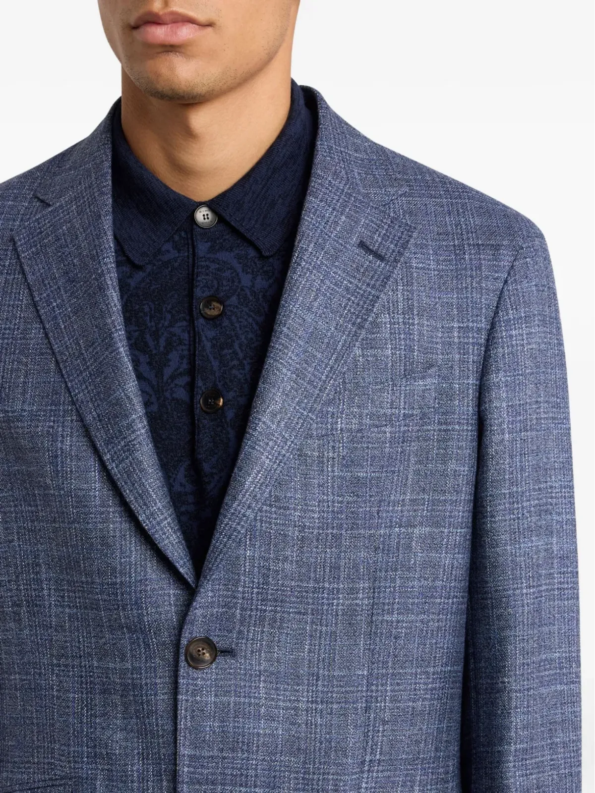 ETRO チェック柄ウールスーツ - 画像4