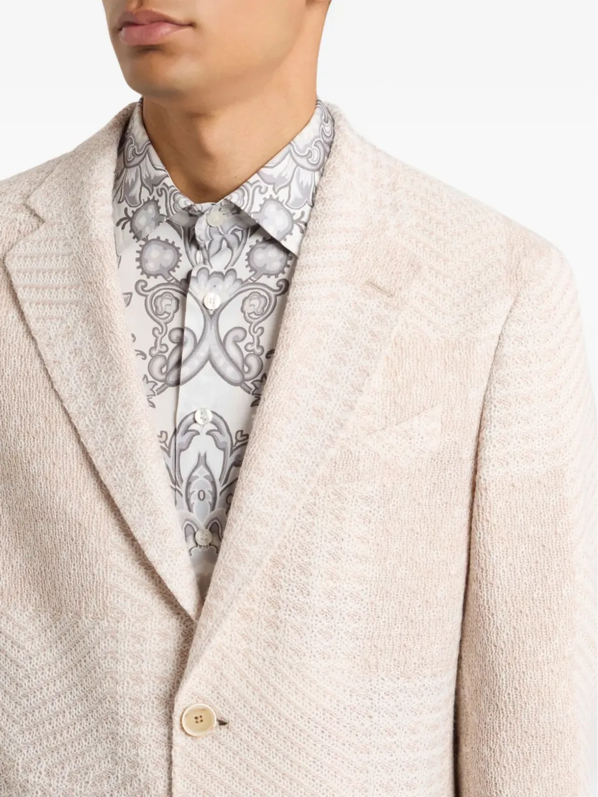 ETRO ヘリンボーン柄ブレザー - 画像4