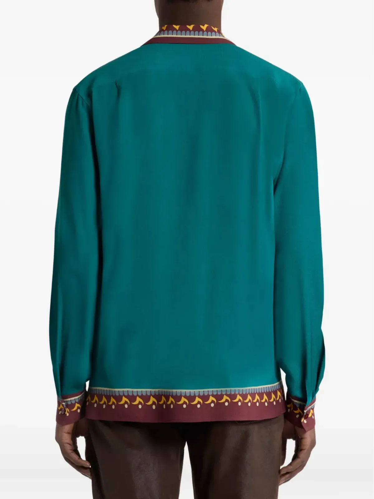 ETRO placed-print long-sleeved shirt - Green - 画像3