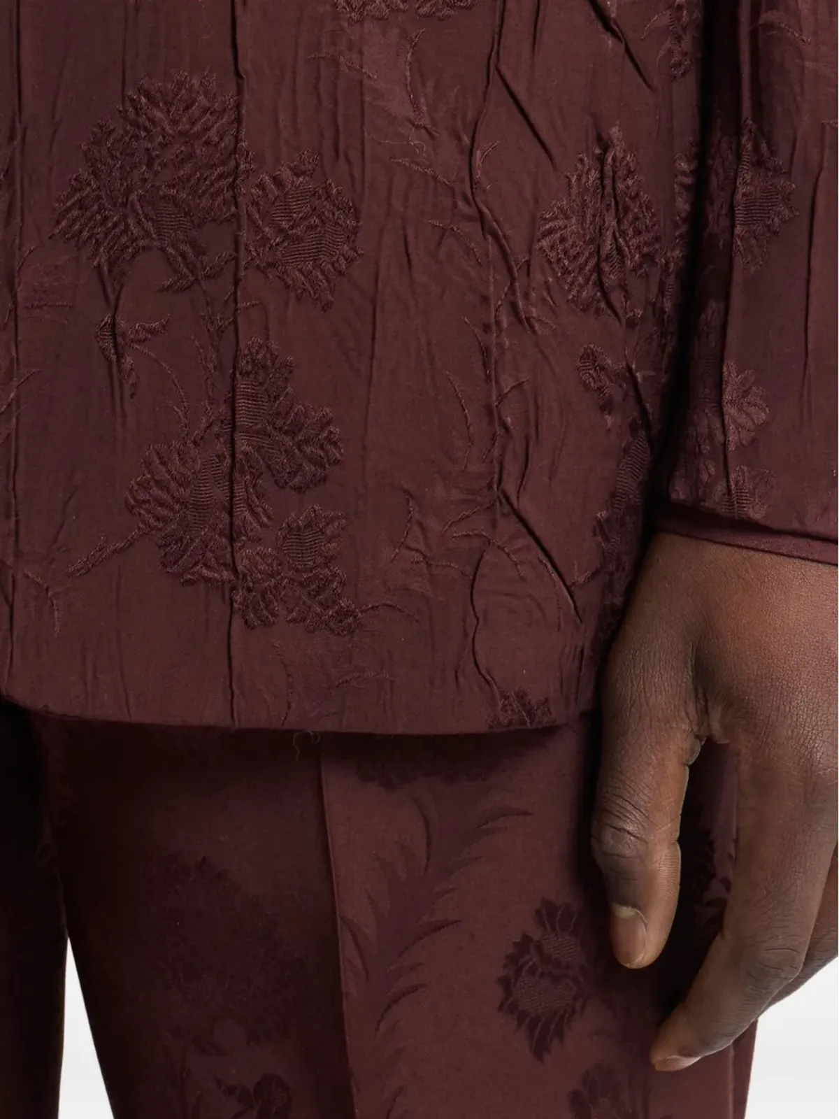 ETRO プリーツ花柄ジャケット - レッド - 画像4
