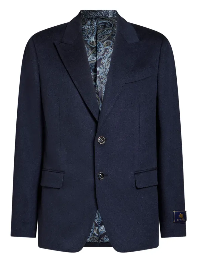 ETRO ETRO ペイズリー柄ライニング付きカシミアブレザーの商品画像