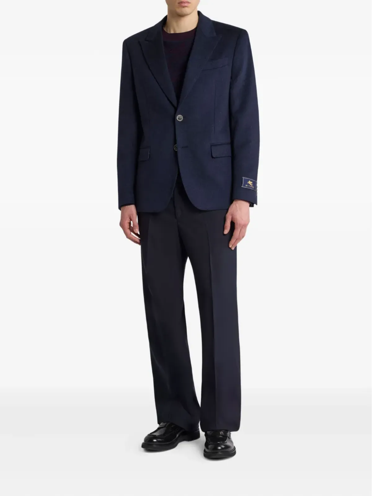 ETRO ペイズリー柄ライニング付きカシミアブレザー - 画像2