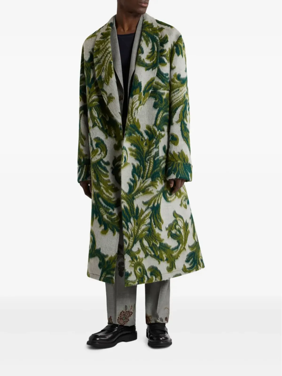 ETRO ジャカード ローブコート - 画像2