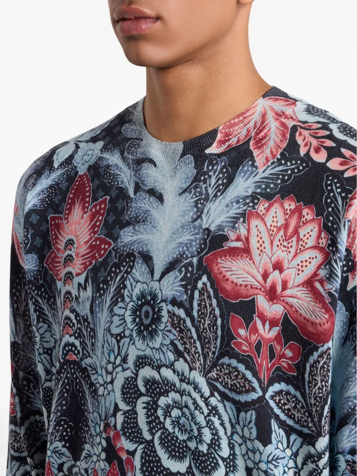 ETRO 花柄プリント クルーネック セーター - 画像5