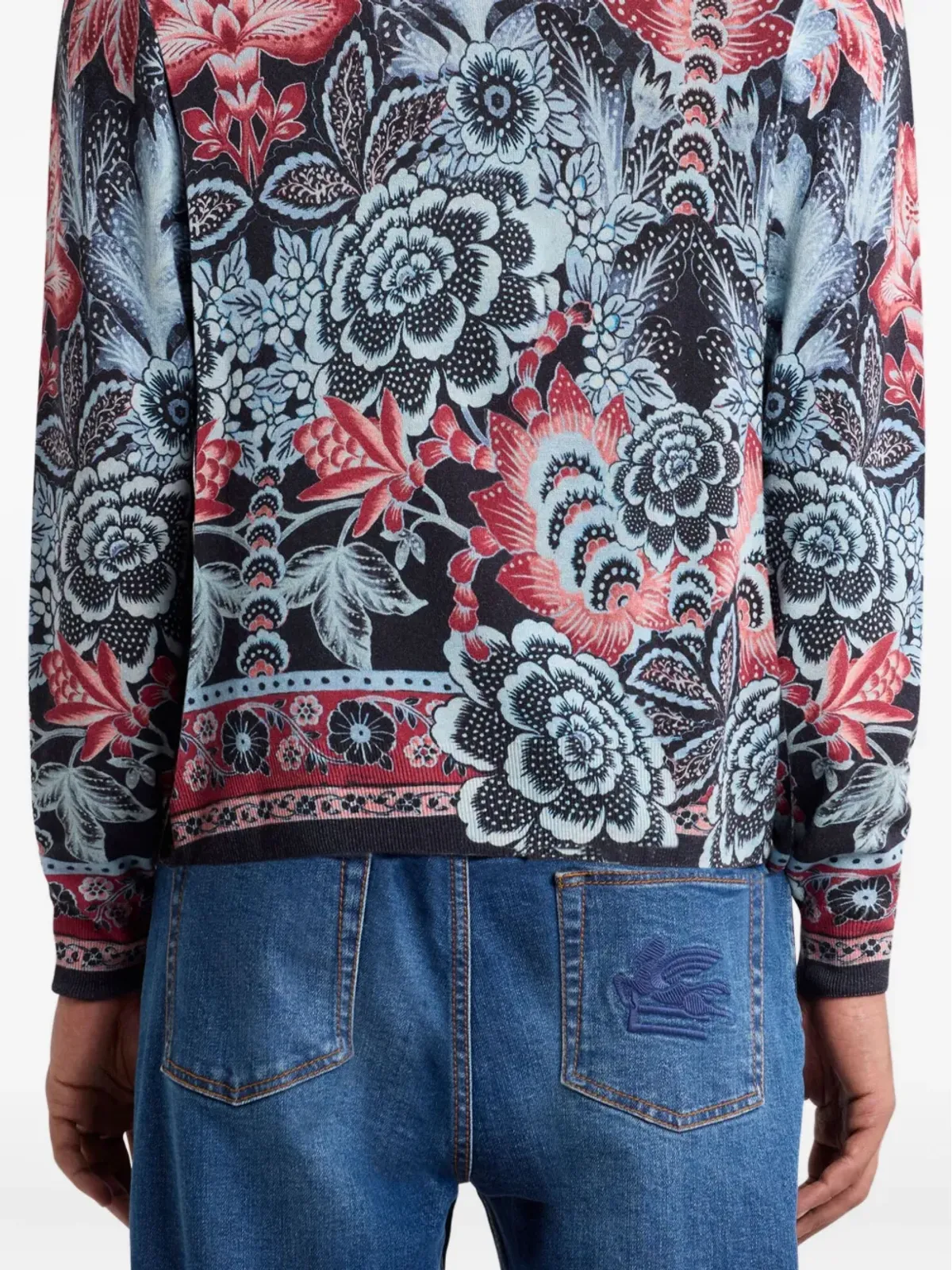ETRO 花柄プリント クルーネック セーター - 画像4