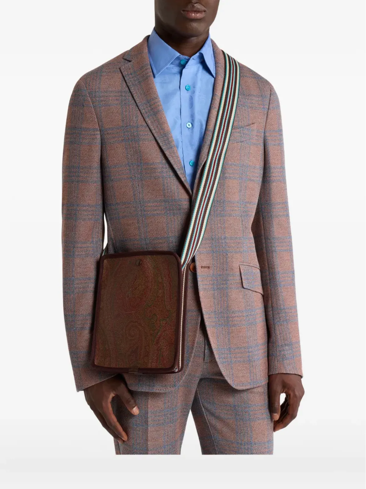 ETRO アルニカ ペイズリーパターン ショルダーバッグ ブラウン - 画像2