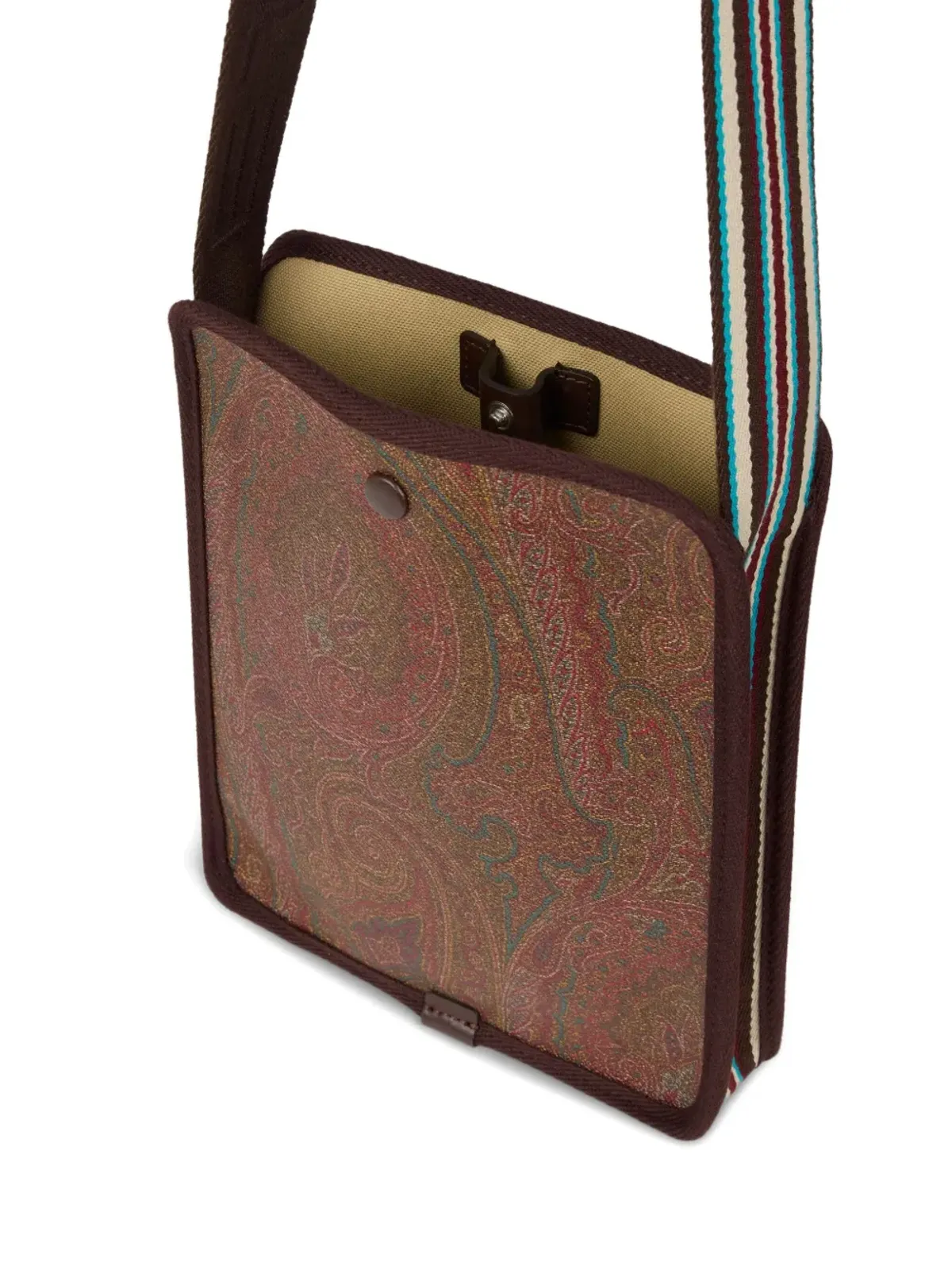 ETRO アルニカ ペイズリーパターン ショルダーバッグ ブラウン - 画像4