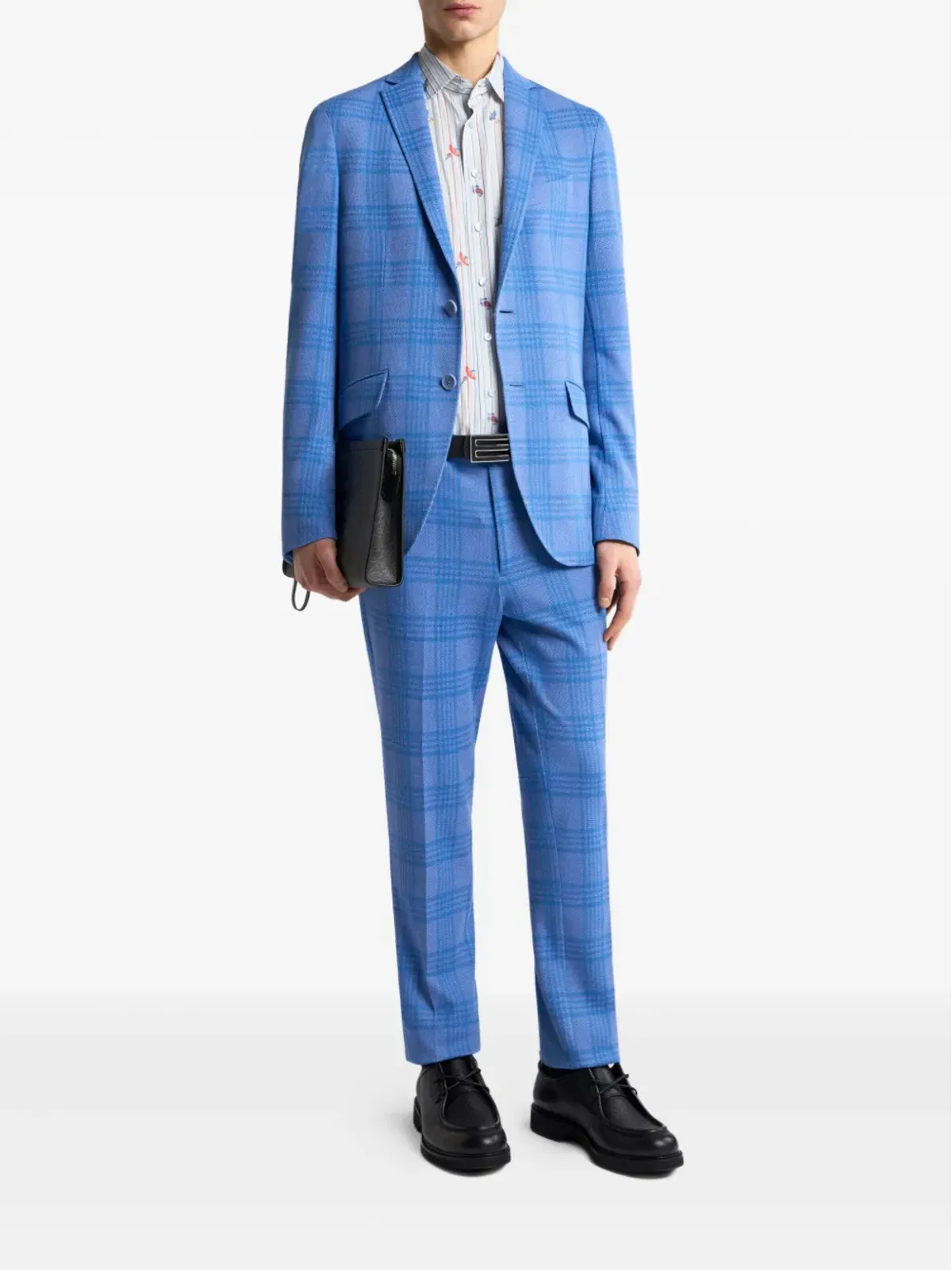 ETRO 鳥プリントストライプシャツ ホワイト - 画像2