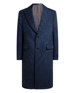 ETRO paisley-jacquard coat - Blue - サムネイル1