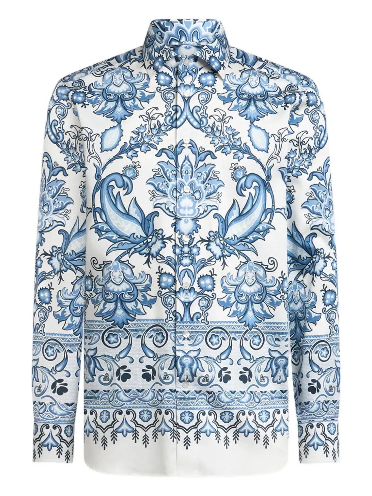 ETRO プリント長袖コットンシャツ - 画像1
