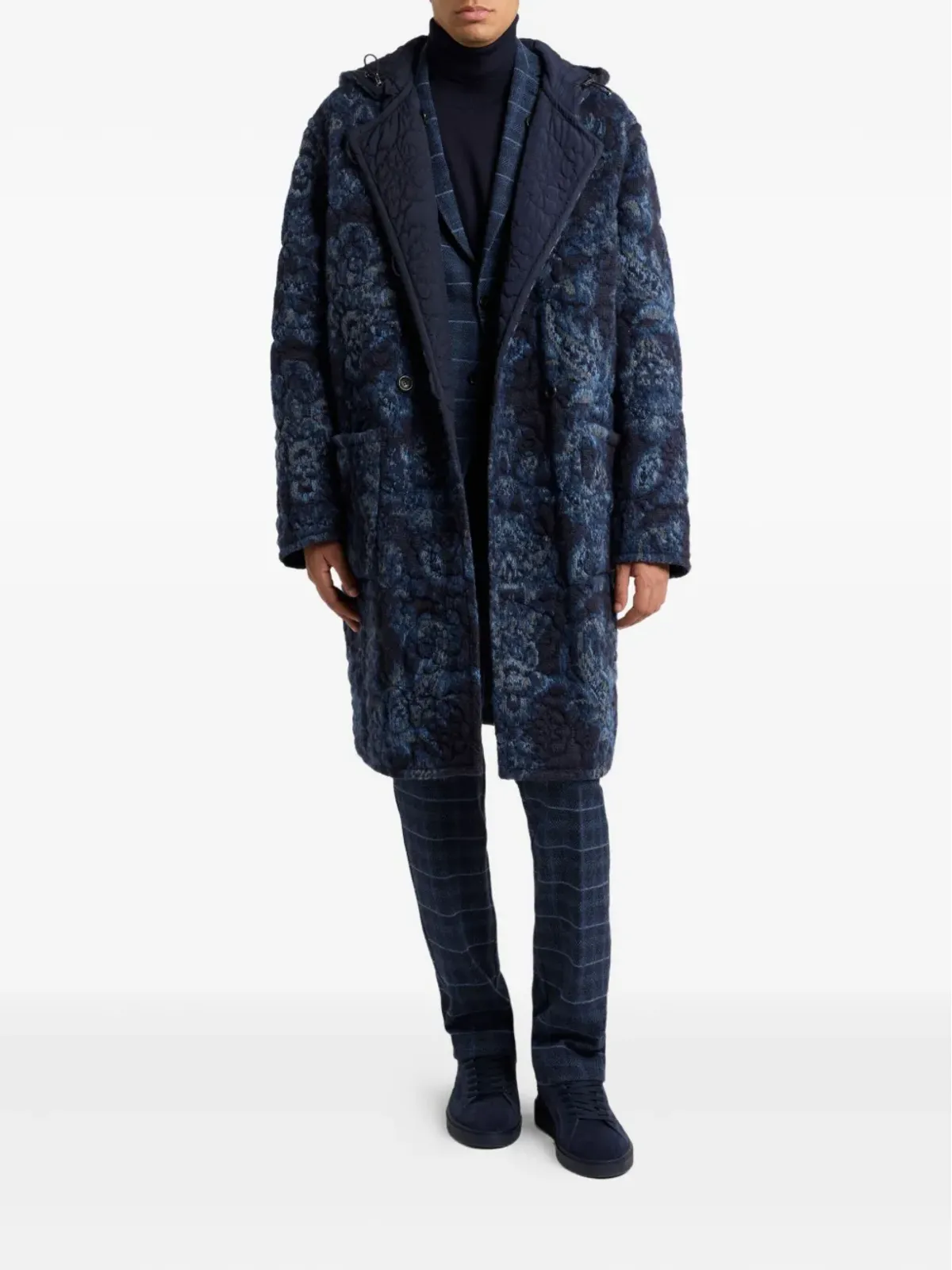 ETRO チェック柄レギュラートラウザー - ブルー - 画像2