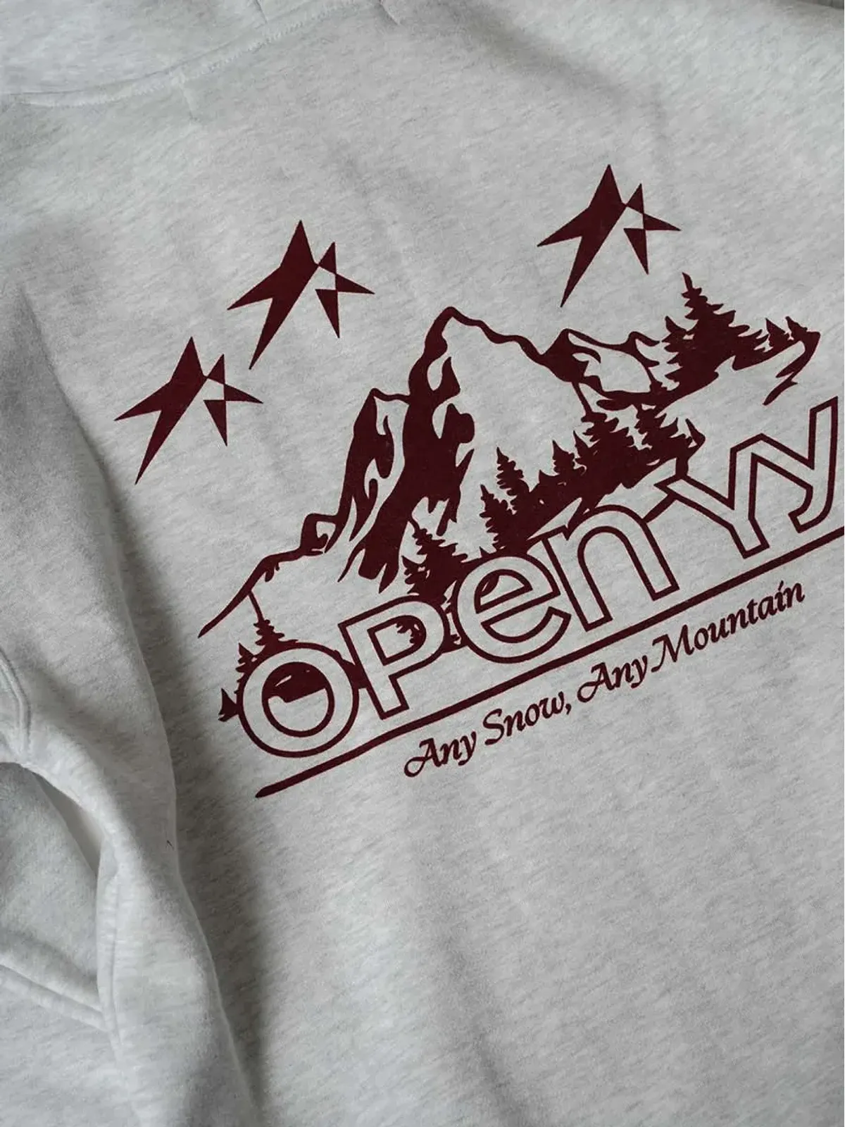 Open YY マウンテン グラフィックプリント フーディ - グレー - 画像3