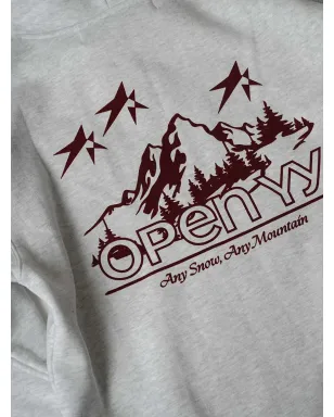 Open YY マウンテン グラフィックプリント フーディ - グレー - サムネイル3