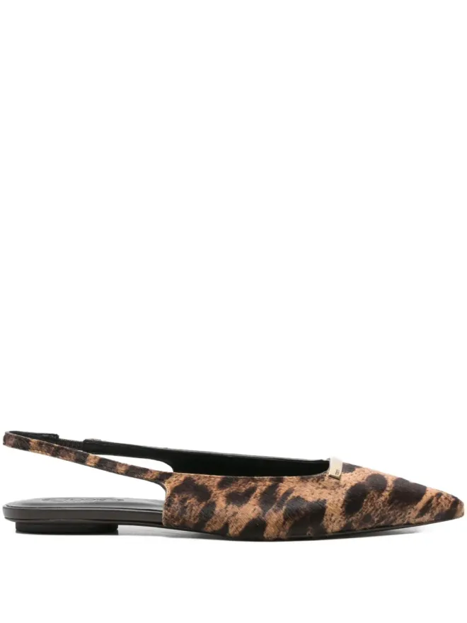 Tod's Tod's ヒョウ柄スリングバック フラットパンプスの商品画像
