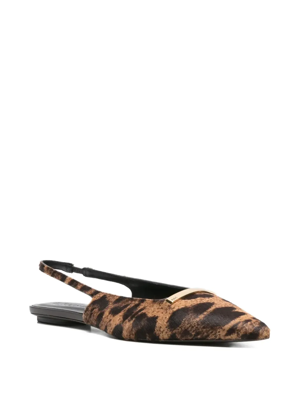 Tod's ヒョウ柄スリングバック フラットパンプス - 画像2