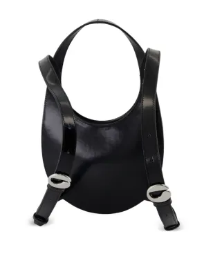 Coperni Swipe オーバル型カーフスキンバックパック - ブラック - サムネイル2