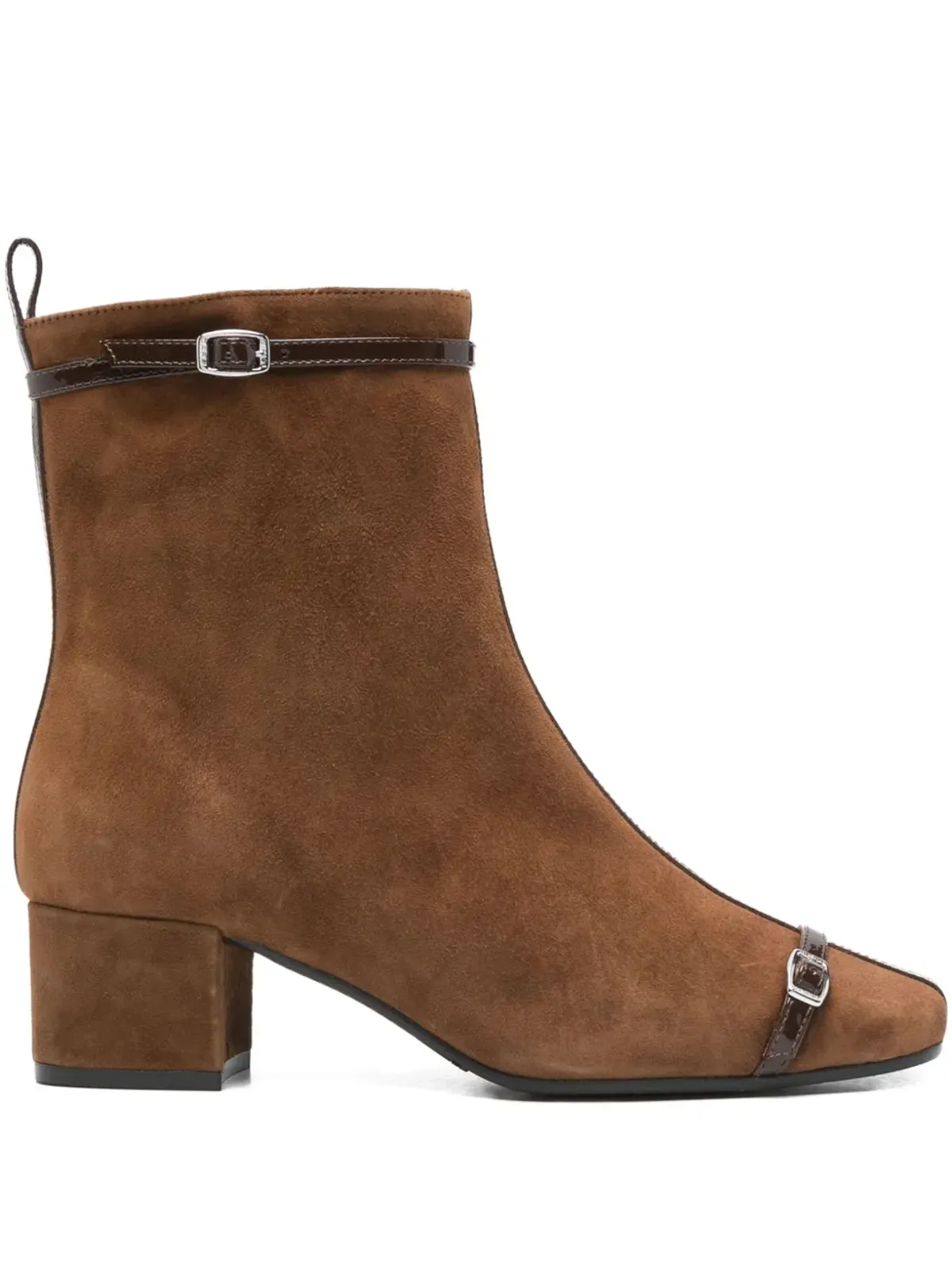 Carel Paris バックルディテール スエード アンクルブーツ - 画像1