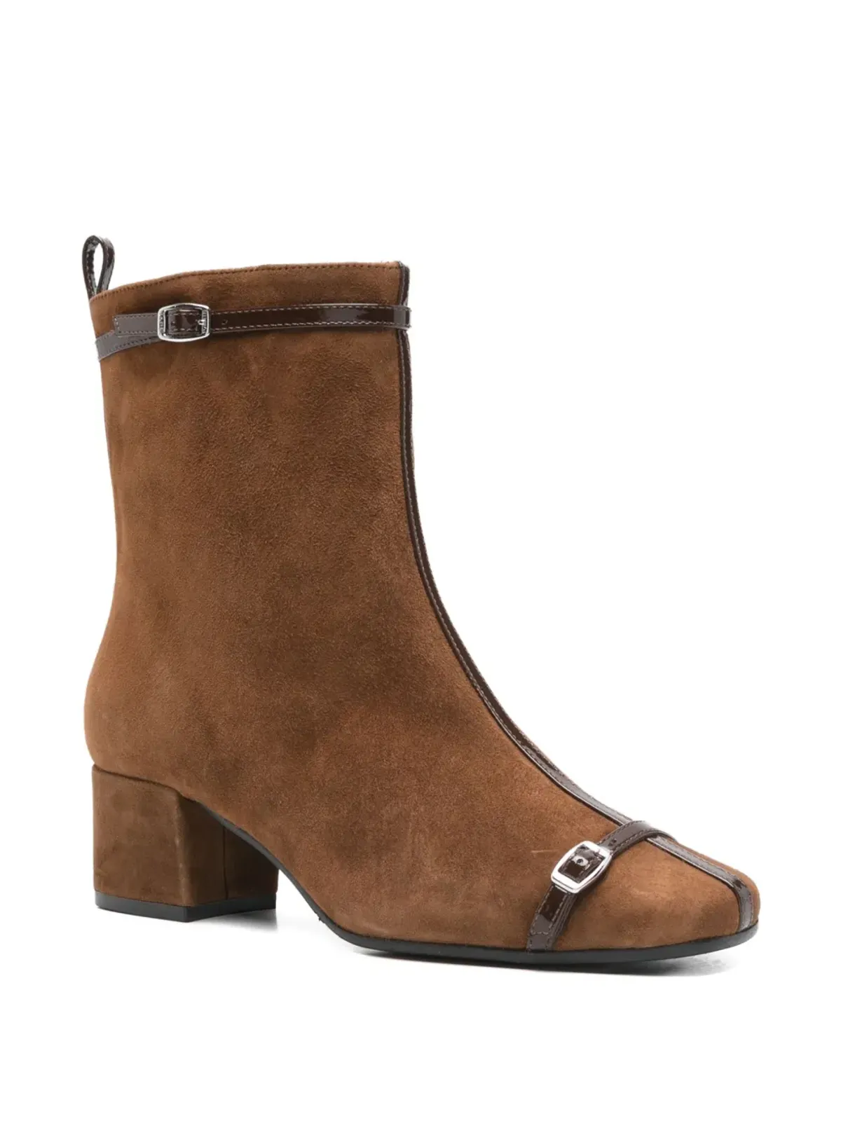 Carel Paris バックルディテール スエード アンクルブーツ - 画像2
