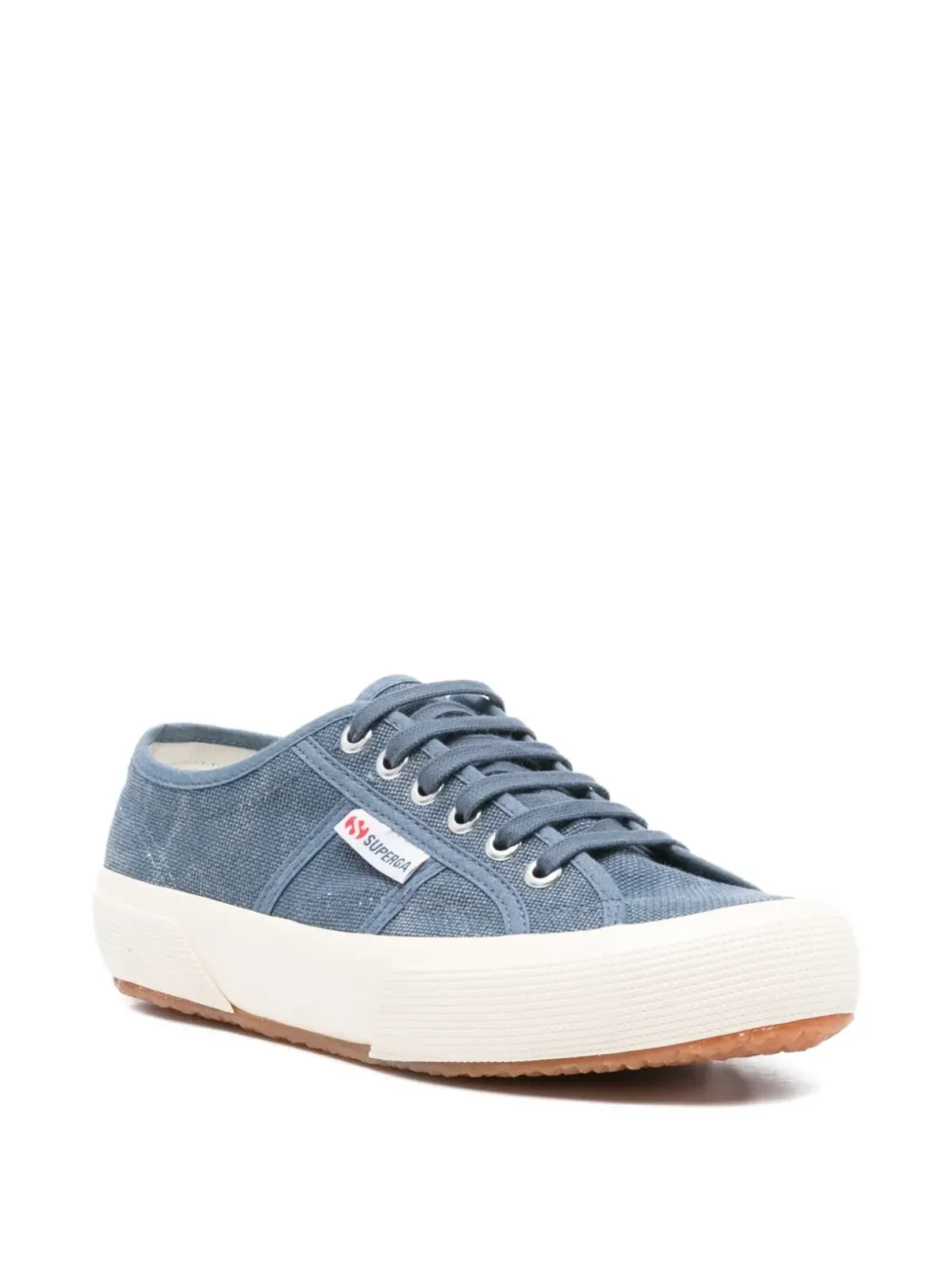 Superga コットン素材のレースアップスニーカー ブルー - 画像2