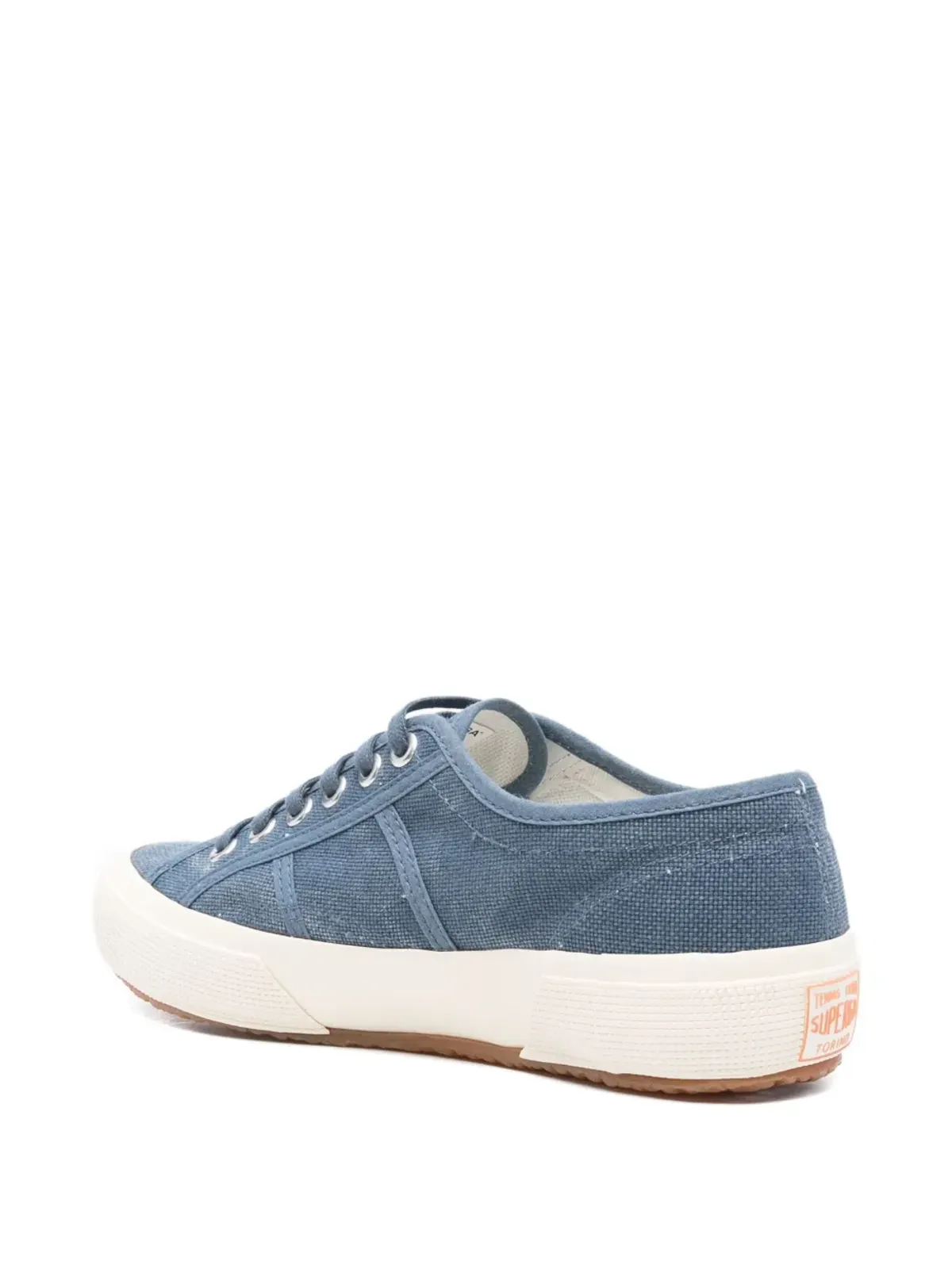 Superga コットン素材のレースアップスニーカー ブルー - 画像3