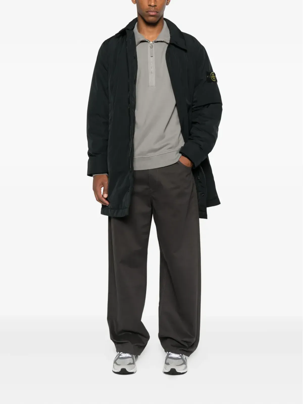 Stone Island ブラッシュド仕上げフリーススウェットシャツ - グレー - 画像2