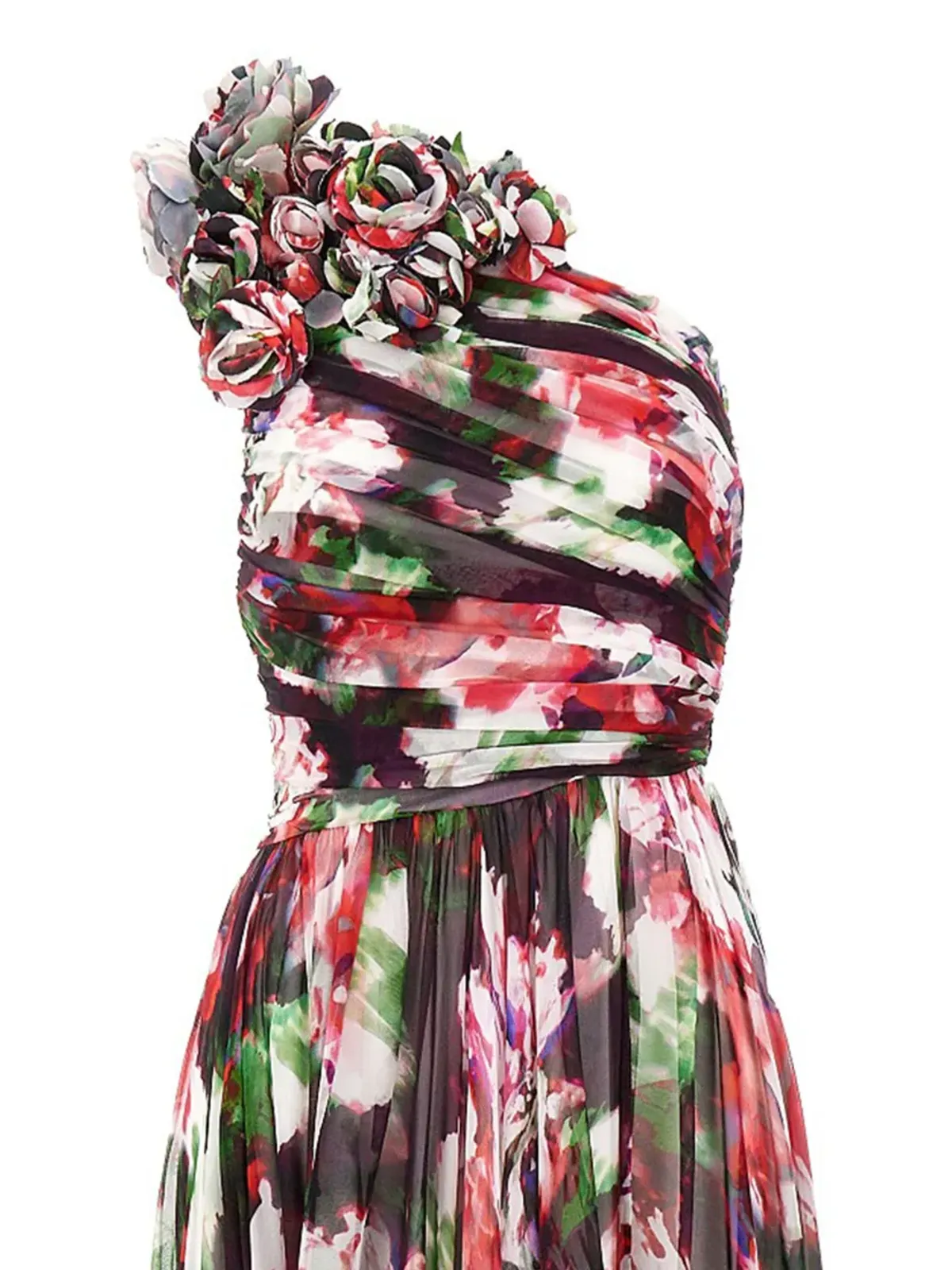 Costarellos 花柄プリントのワンショルダーマキシドレス - Red - 画像3