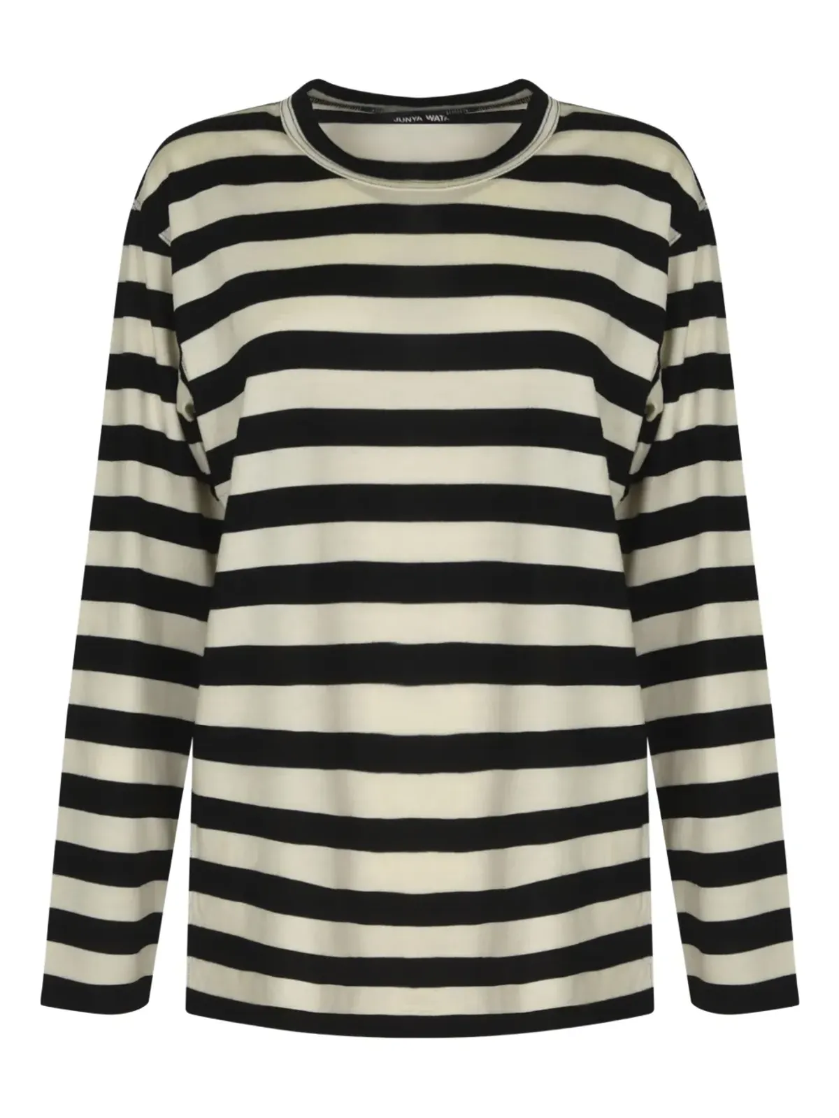 Junya Watanabe stripe long-sleeve T-shirt - Black - 画像1
