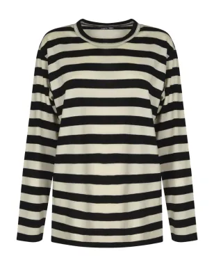 Junya Watanabe stripe long-sleeve T-shirt - Black - サムネイル1