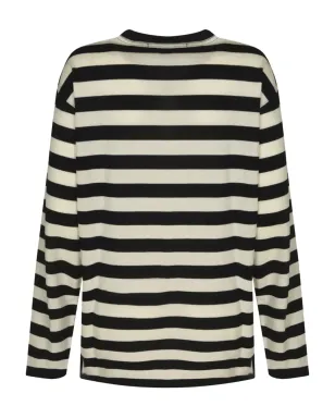 Junya Watanabe stripe long-sleeve T-shirt - Black - サムネイル2