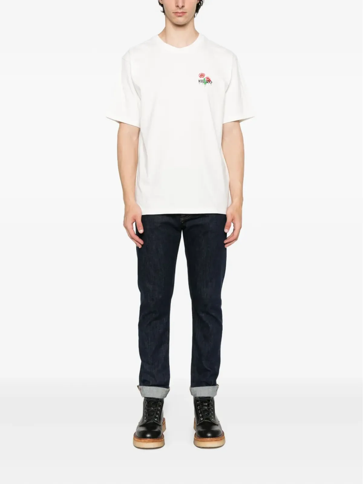 Kenzo 刺繍ポピー Tシャツ White - 画像2