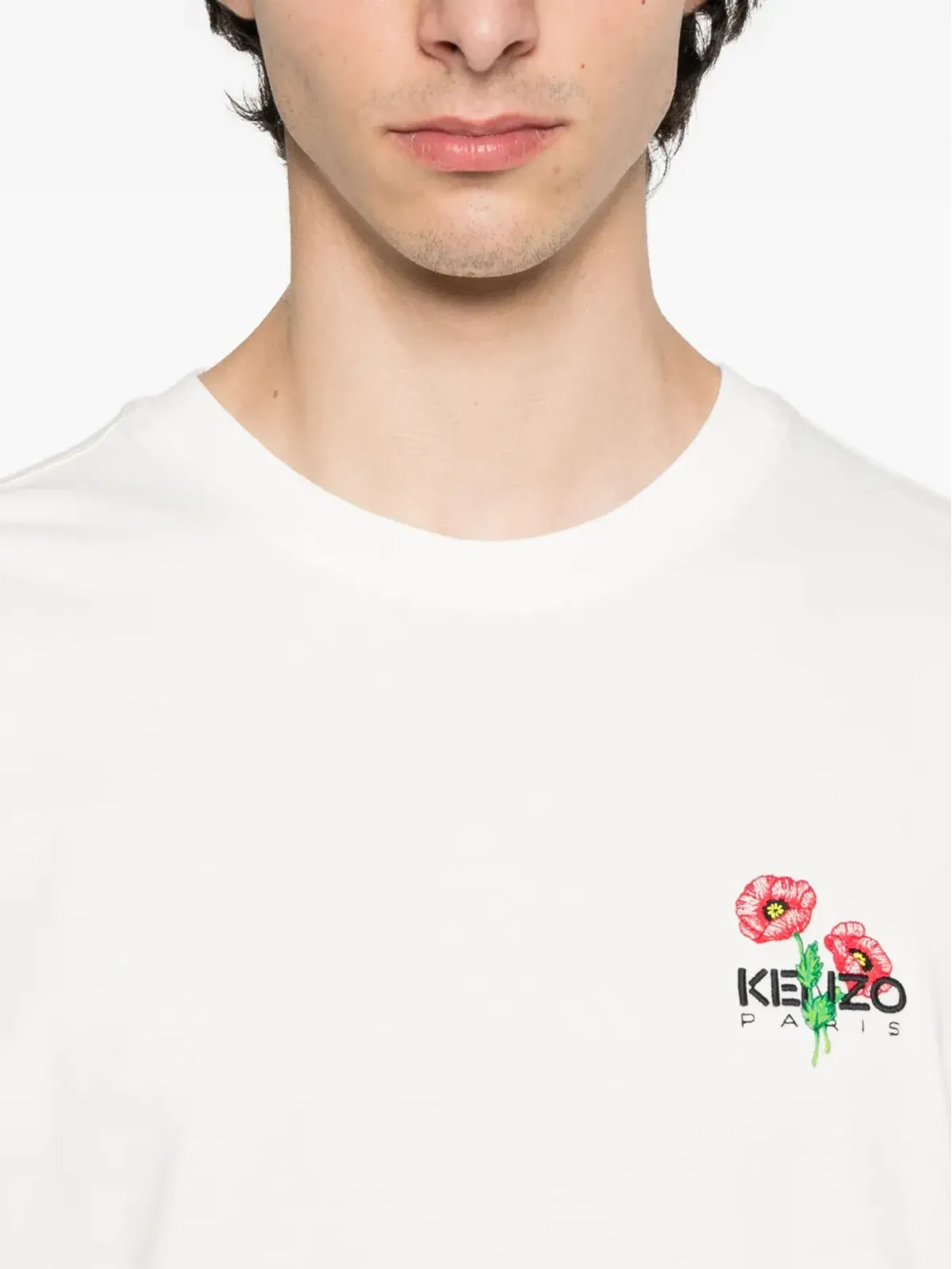 Kenzo 刺繍ポピー Tシャツ White - 画像4
