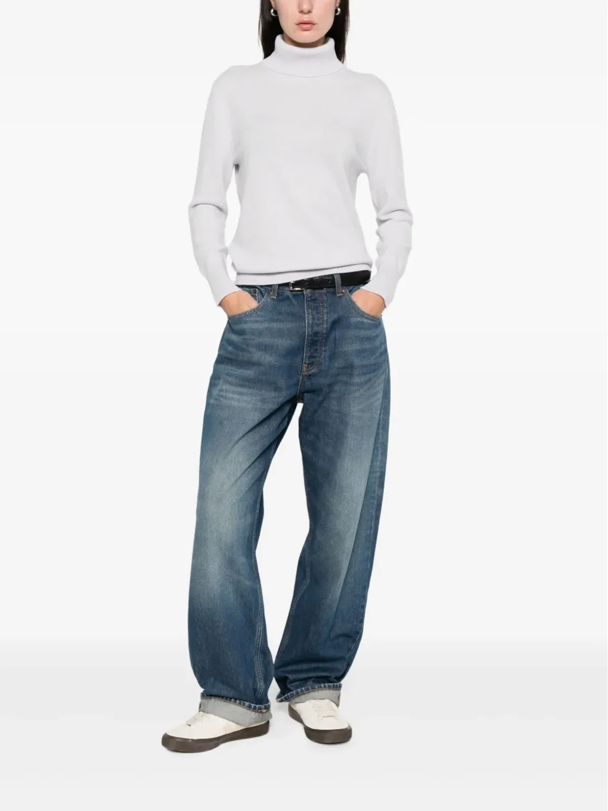 Purotatto roll-neck long-sleeve sweater - Blue - 画像2