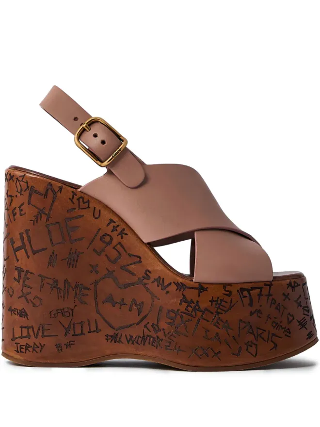 Chloe Chloé Maxime クロスストラップ ウェッジサンダルの商品画像