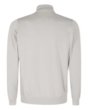 Filippo De Laurentiis ジップアップスタンドカラー カーディガン グレー - サムネイル2