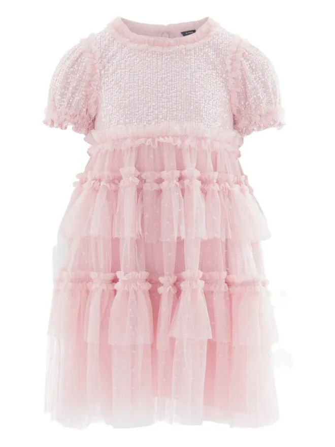 NEEDLE & THREAD KIDS NEEDLE & THREAD KIDS スパンコール刺繍入りチュールドレス ピンクの商品画像
