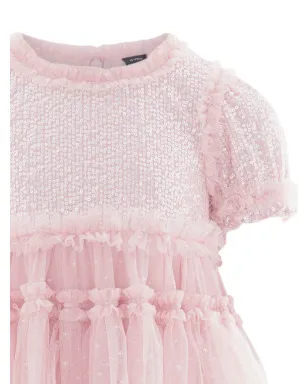 NEEDLE & THREAD KIDS スパンコール刺繍入りチュールドレス ピンク - サムネイル3